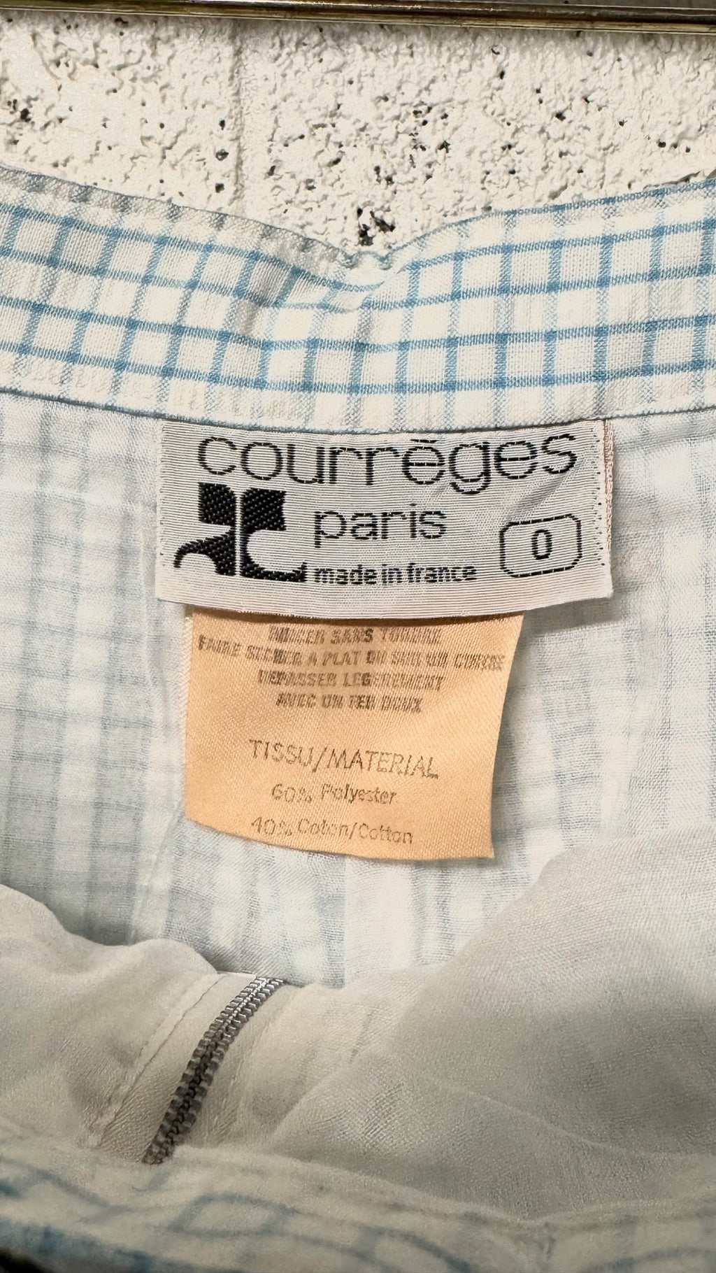 Pantalon carreaux Courrèges