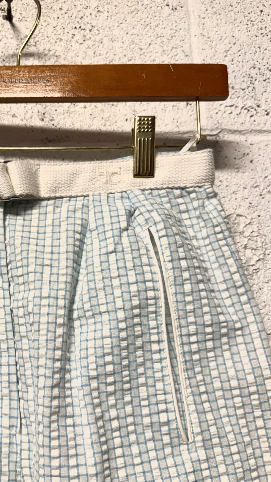 Pantalon carreaux Courrèges