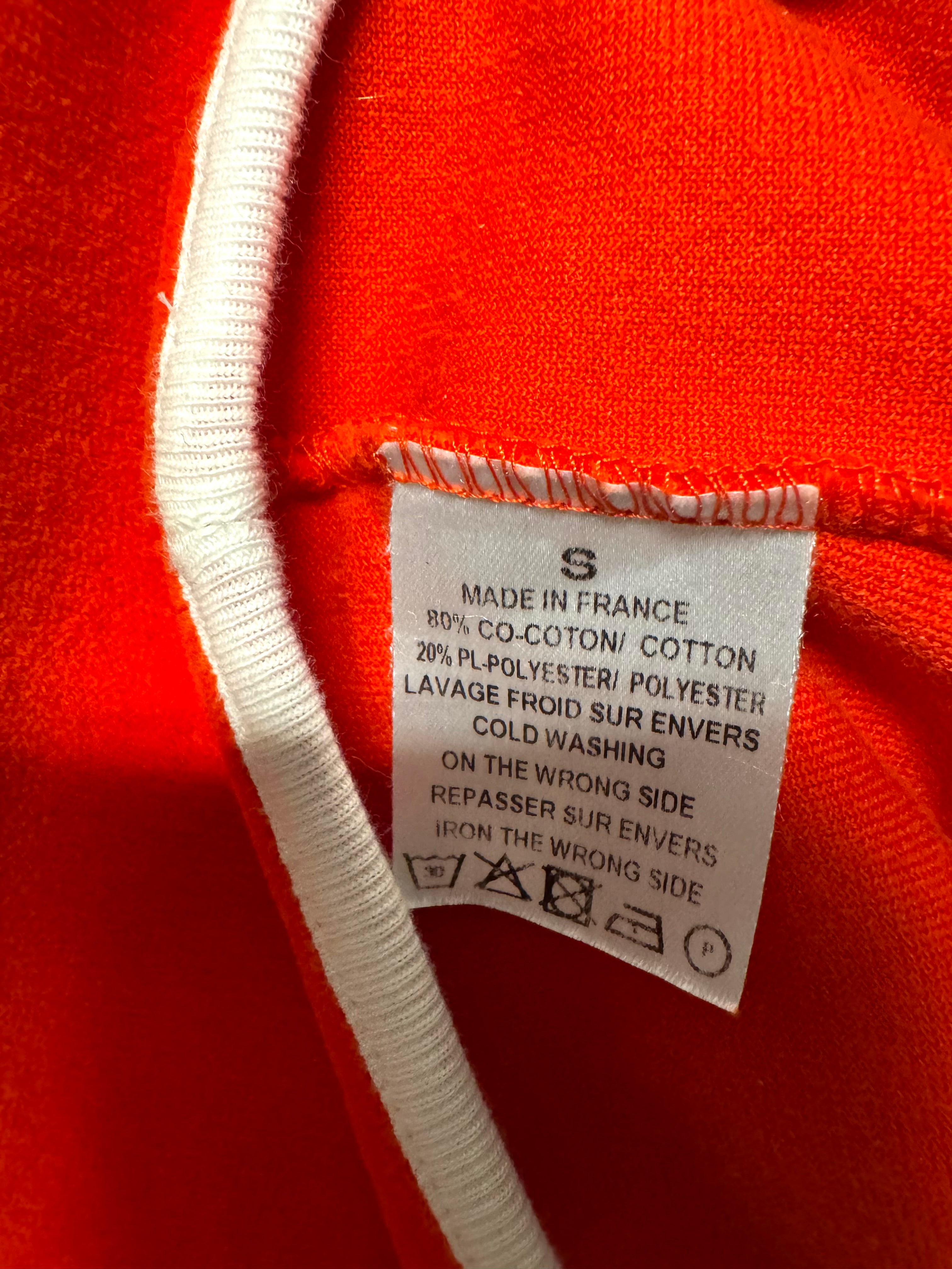 Top rouge velours Courrèges