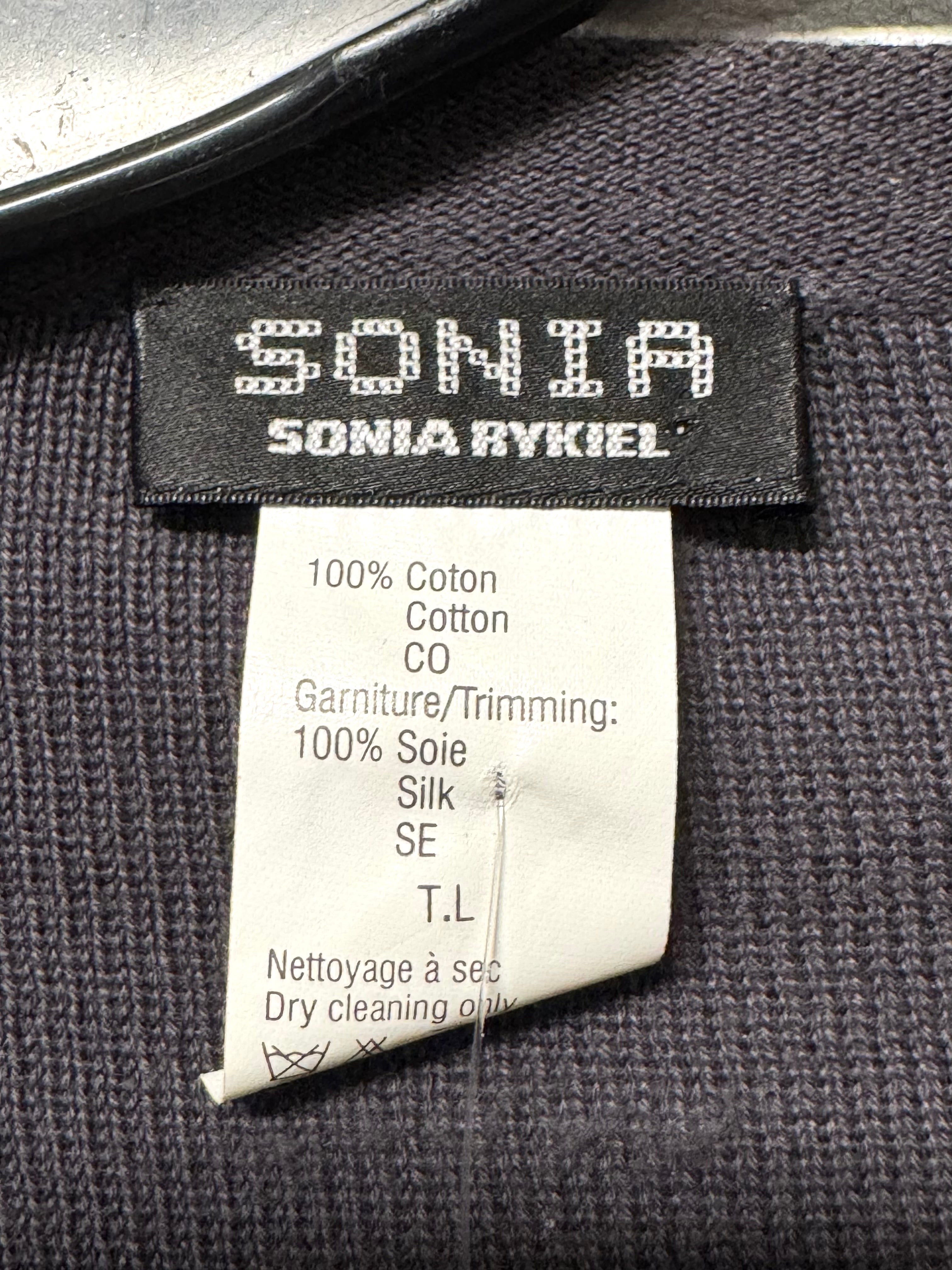 Gilet gris tricot Sonia Rykiel