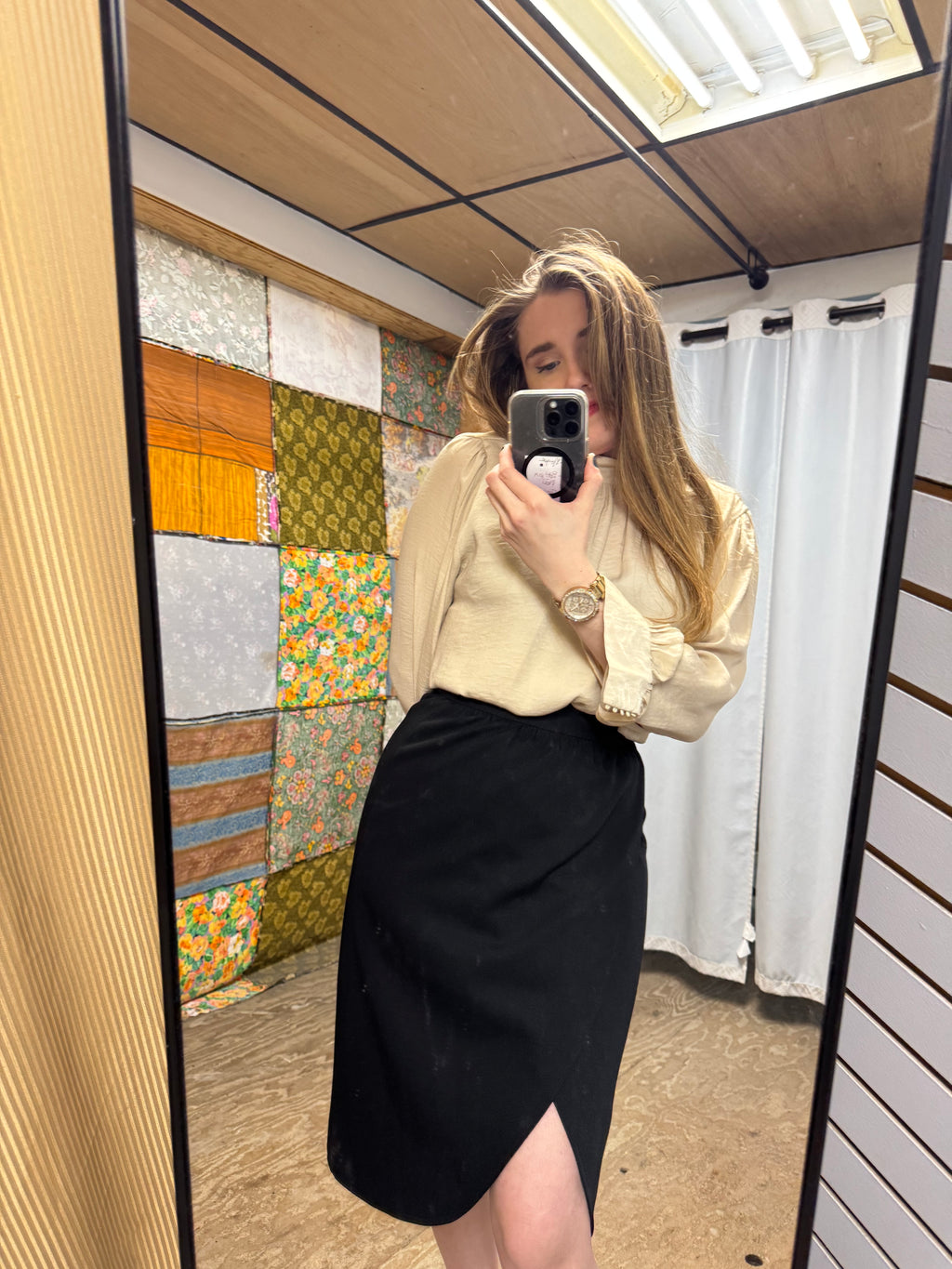 Jupe noir Saint Laurent Rive Gauche