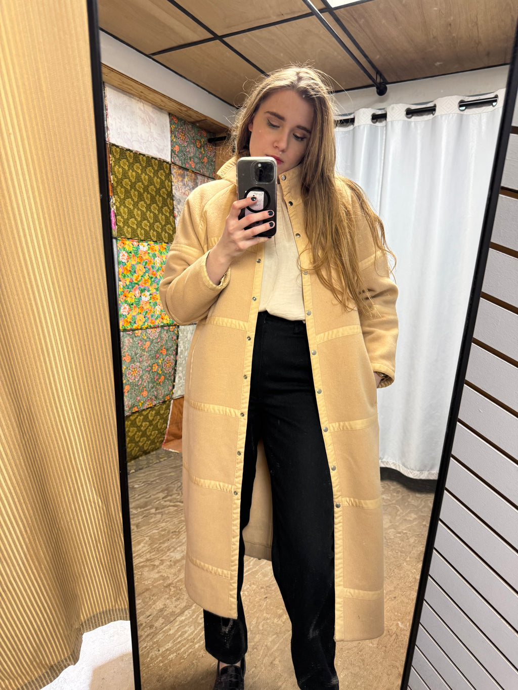 Manteau beige long hiver