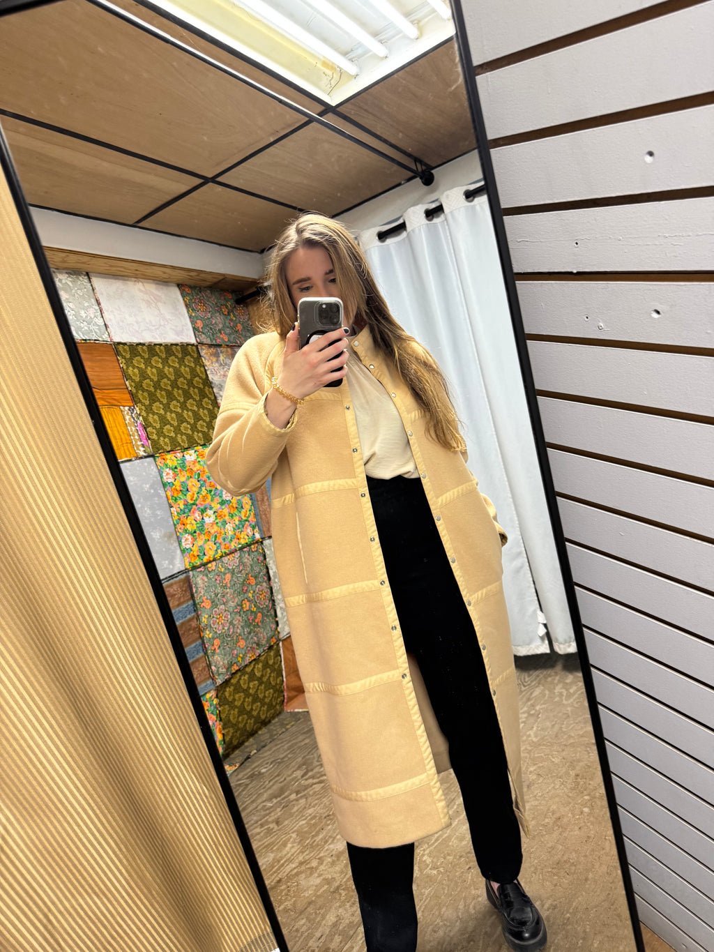 Manteau beige long hiver