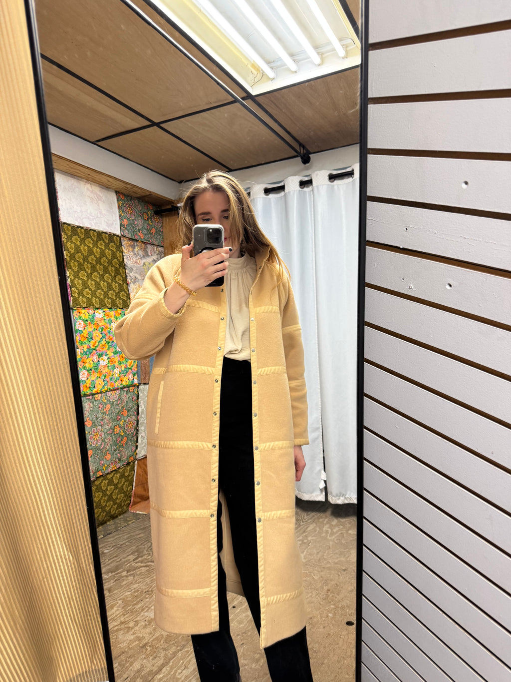 Manteau beige long hiver