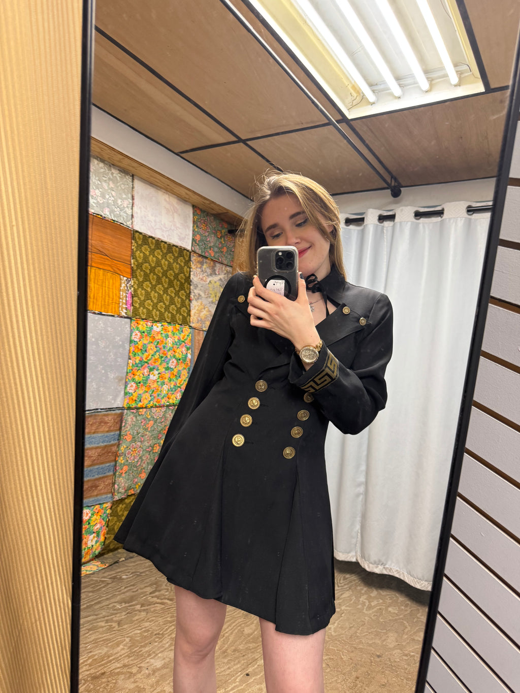 Robe noire broderie Mack Harold