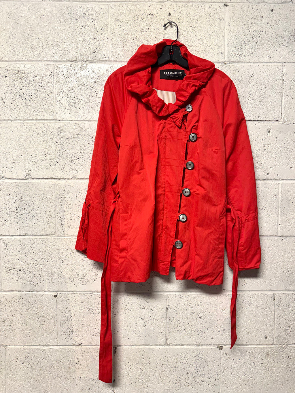 Manteau coupe vent rouge Beaumont Amsterdam