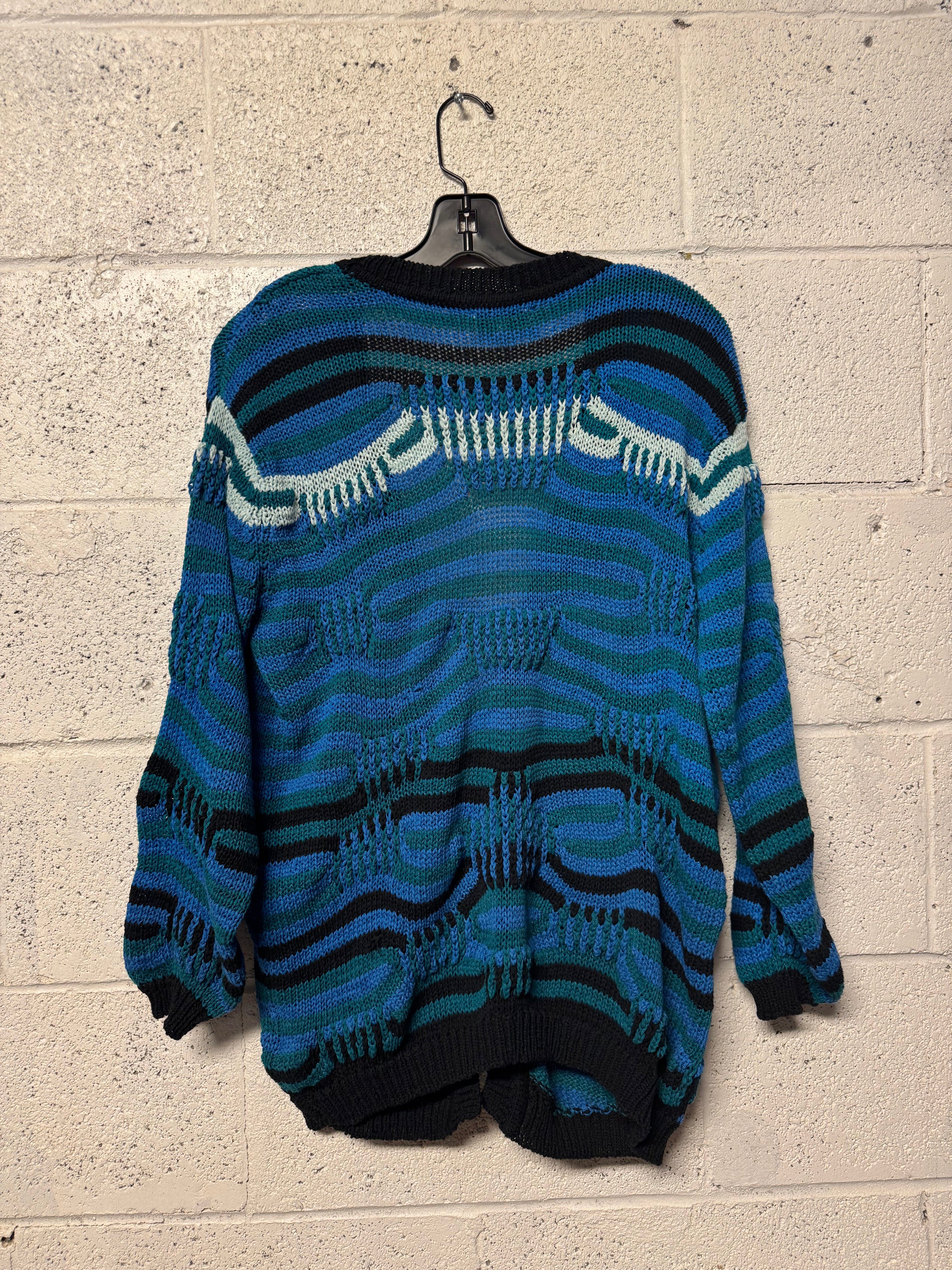 Cardigan Sandro Bleu et Vert