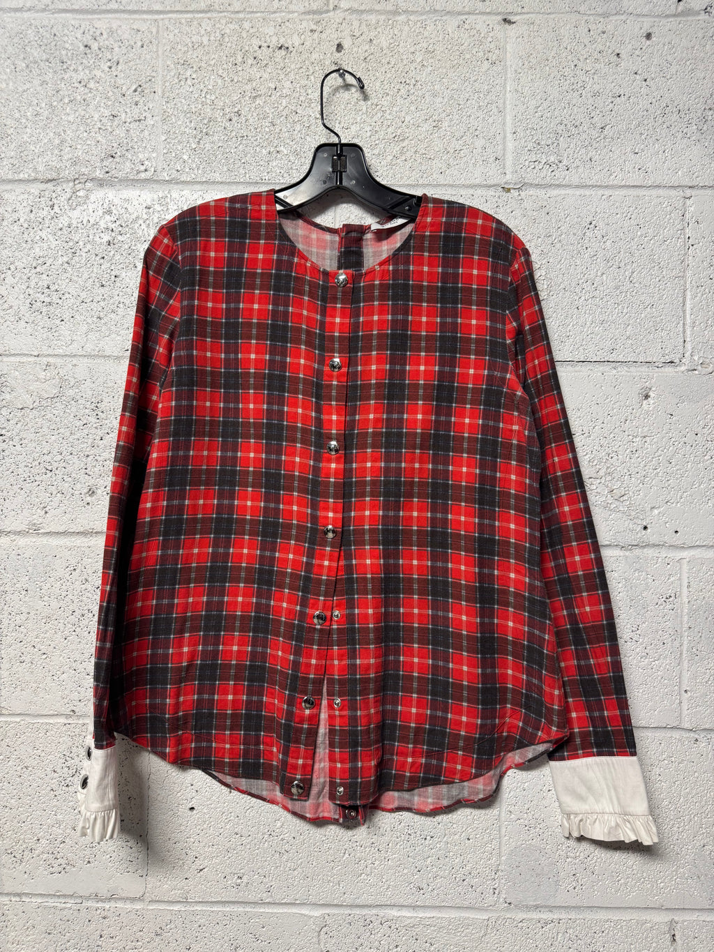 Chemise à carreaux rouge et noir Givenchy