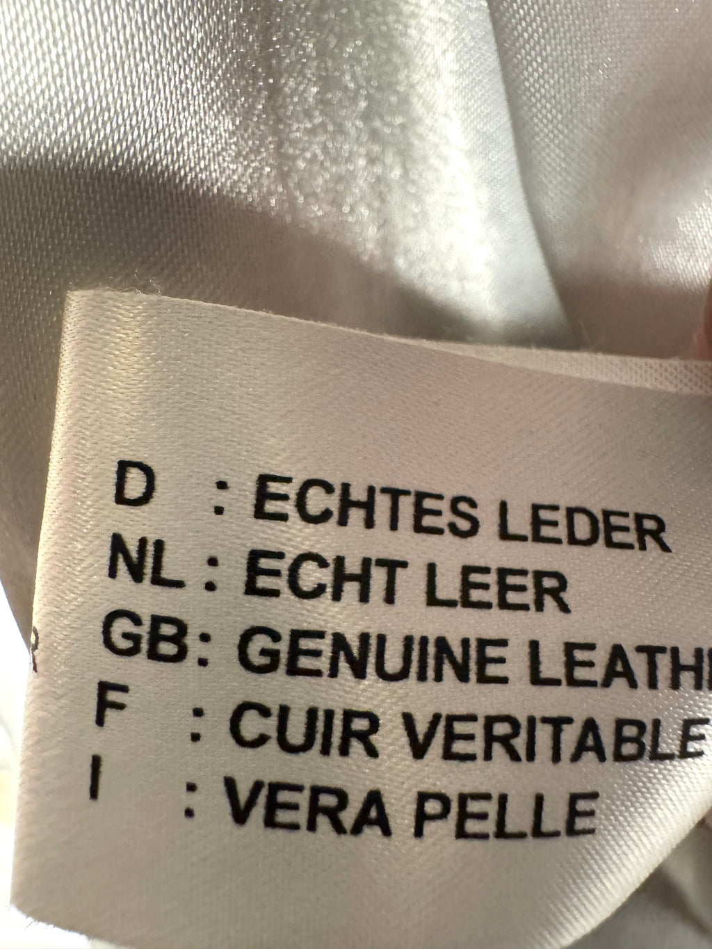 Veste en Cuir Blanc Cassé Heine