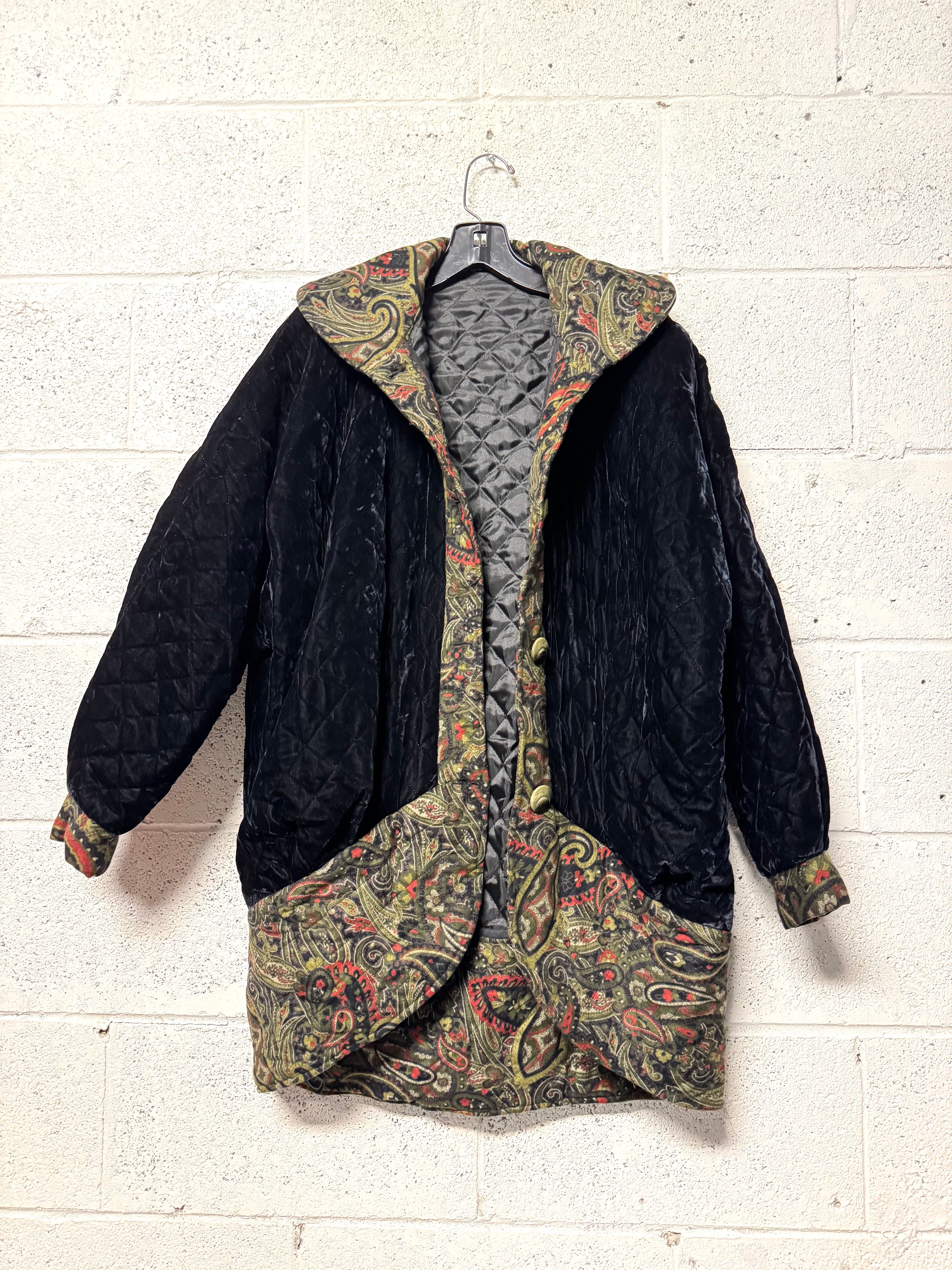 Manteau en Velours Matelassé 80’s