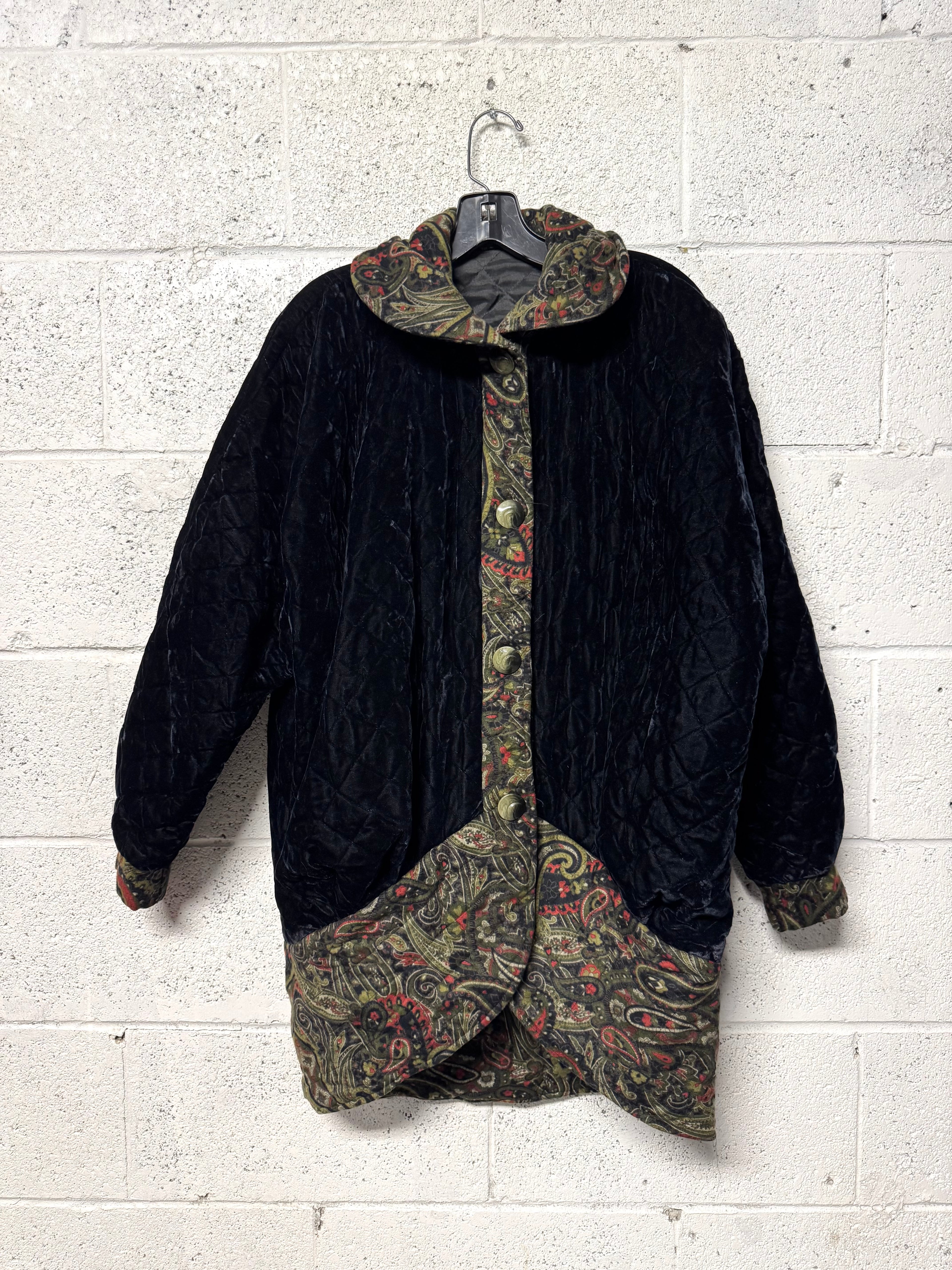 Manteau en Velours Matelassé 80’s