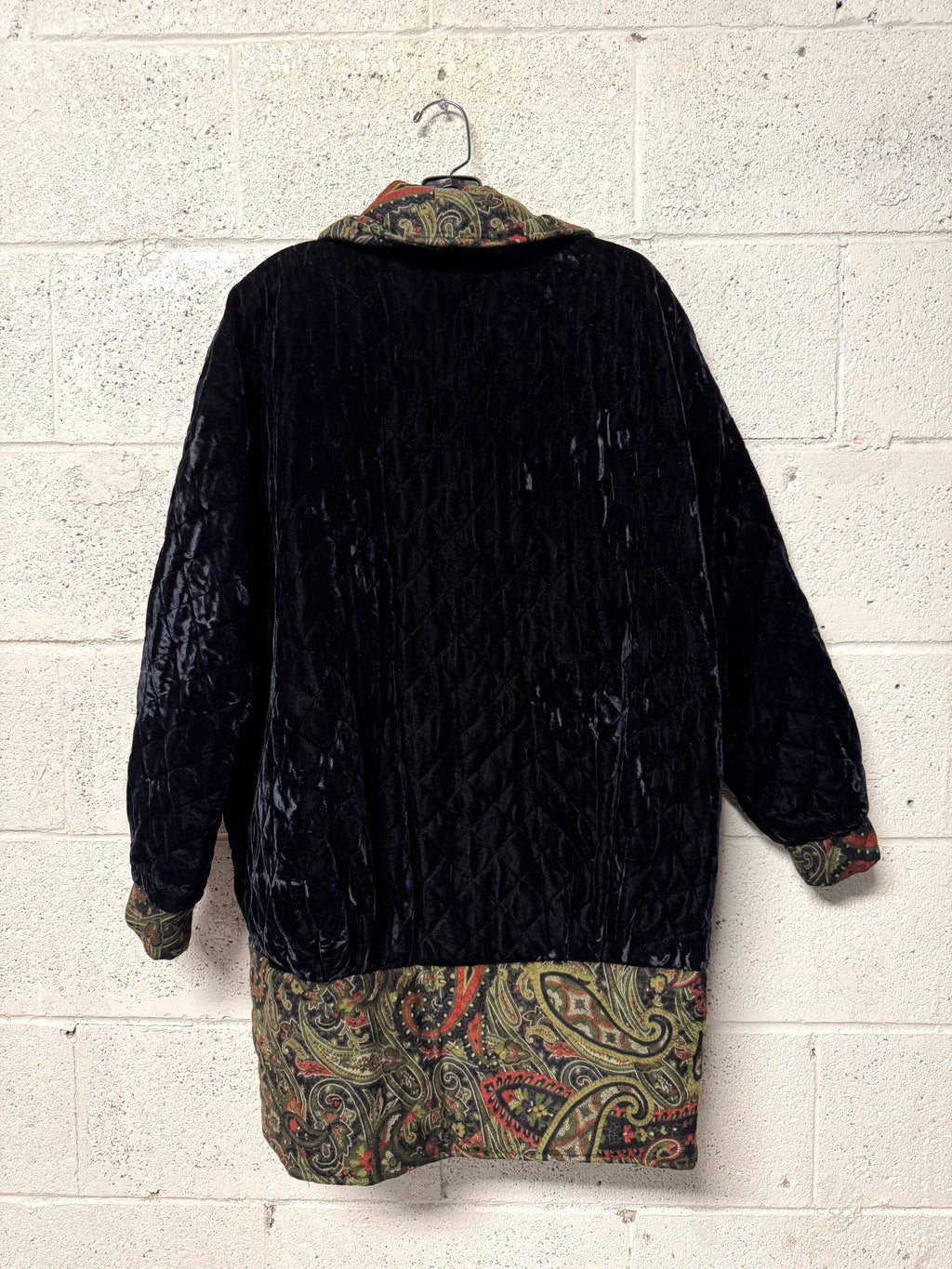 Manteau en Velours Matelassé 80’s