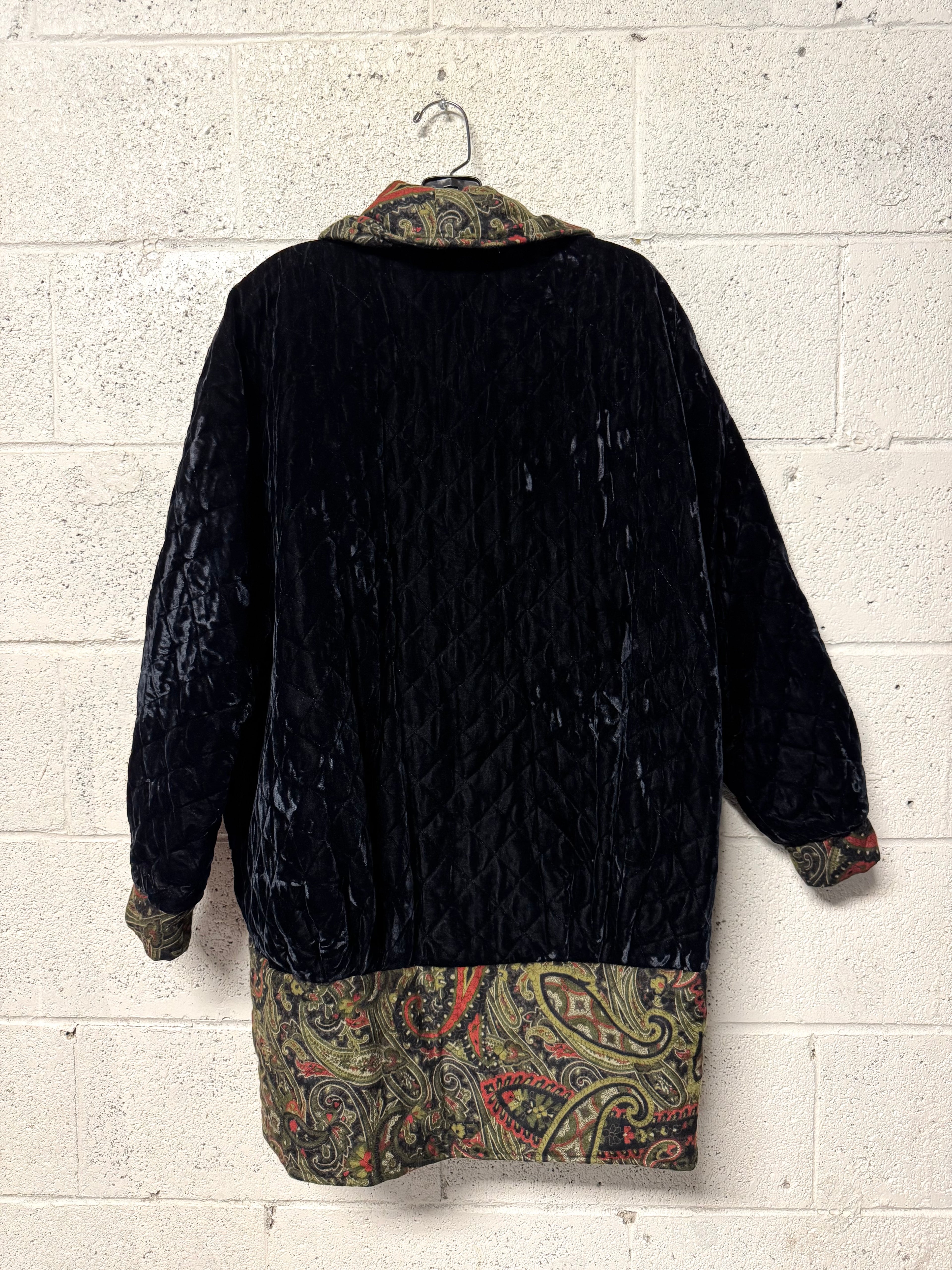 Manteau en Velours Matelassé 80’s