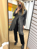 Veste en Cuir Anthracite