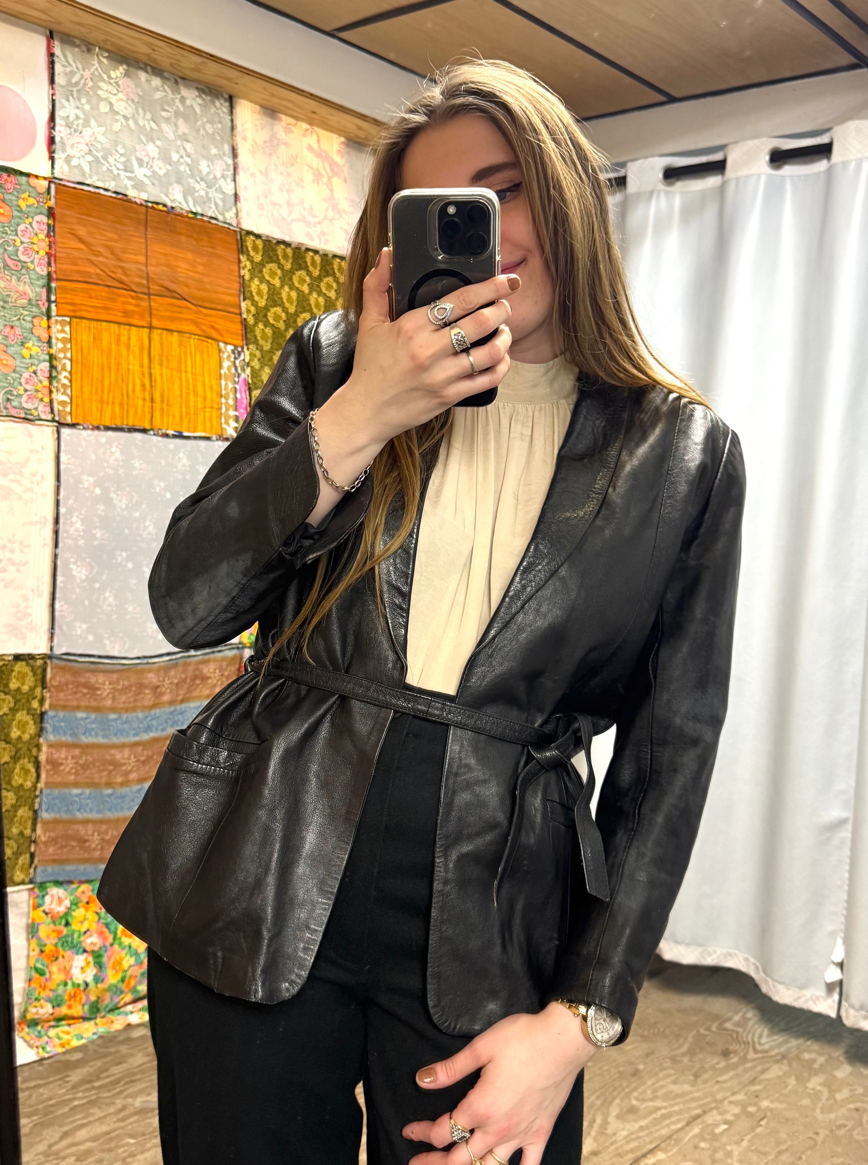 Veste en Cuir Créations Helmes