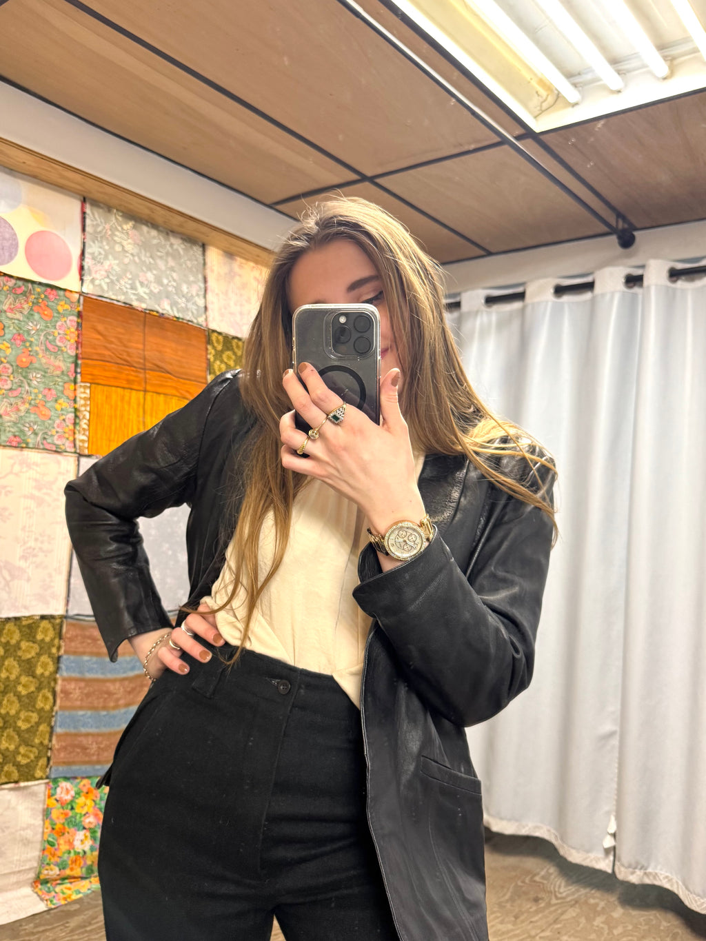Veste en Cuir Créations Helmes