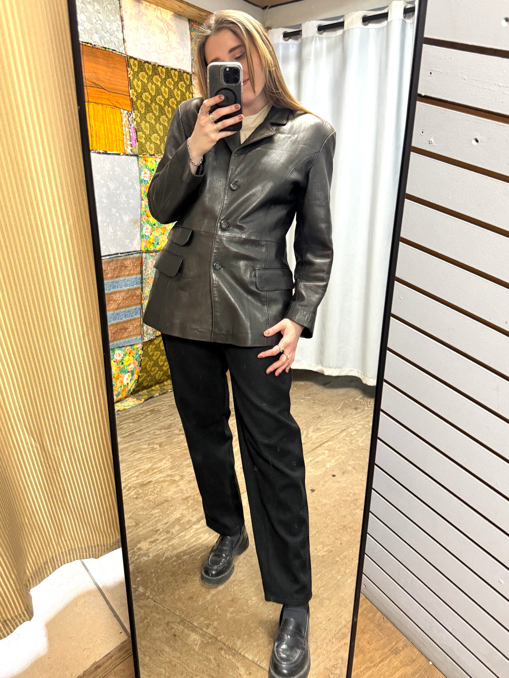 Veste en Cuir Aqua
