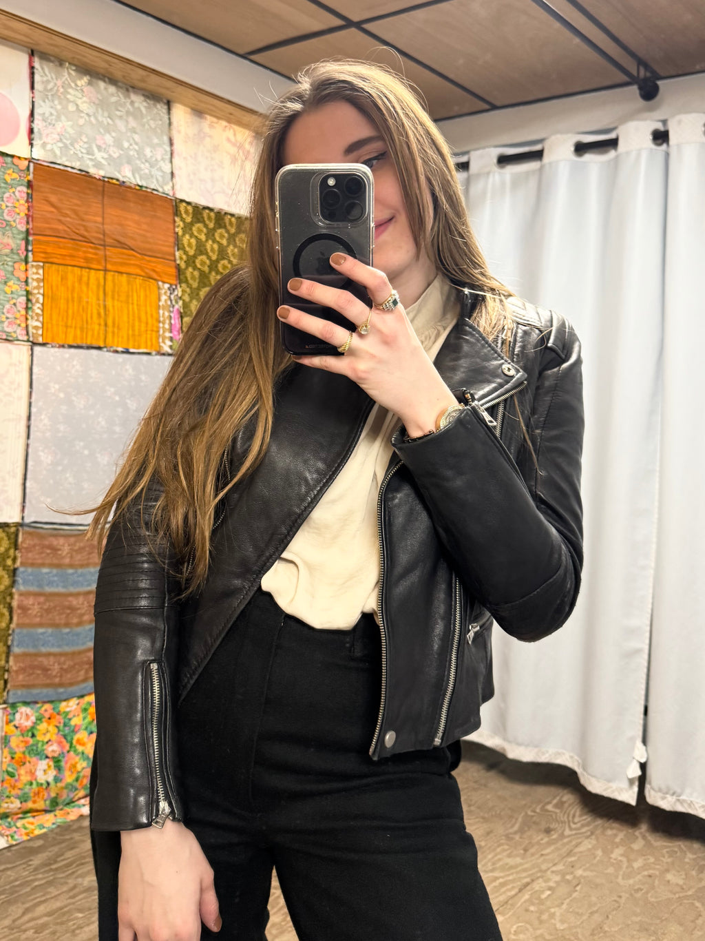 Veste en Cuir  Zara