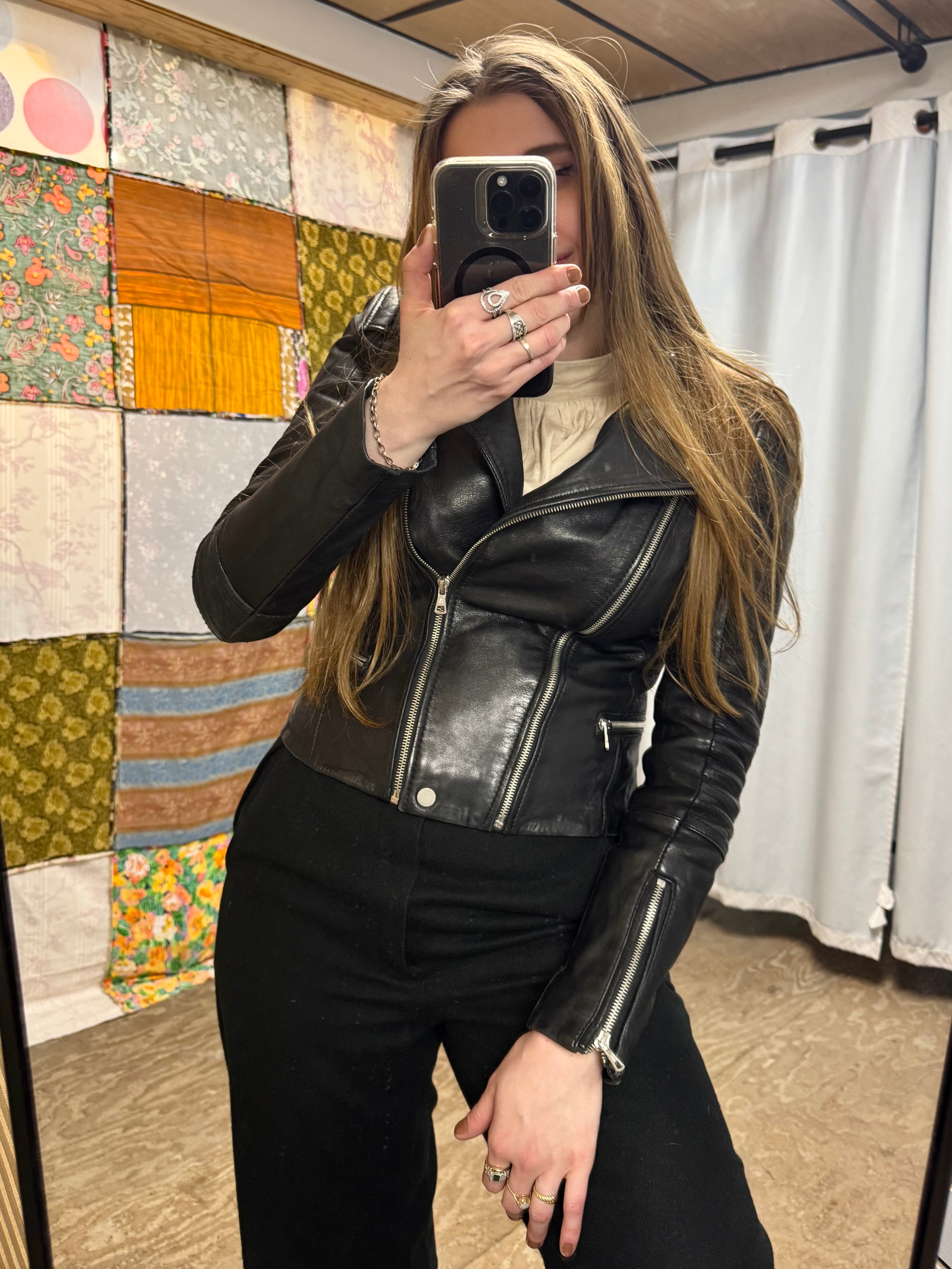 Veste en Cuir  Zara