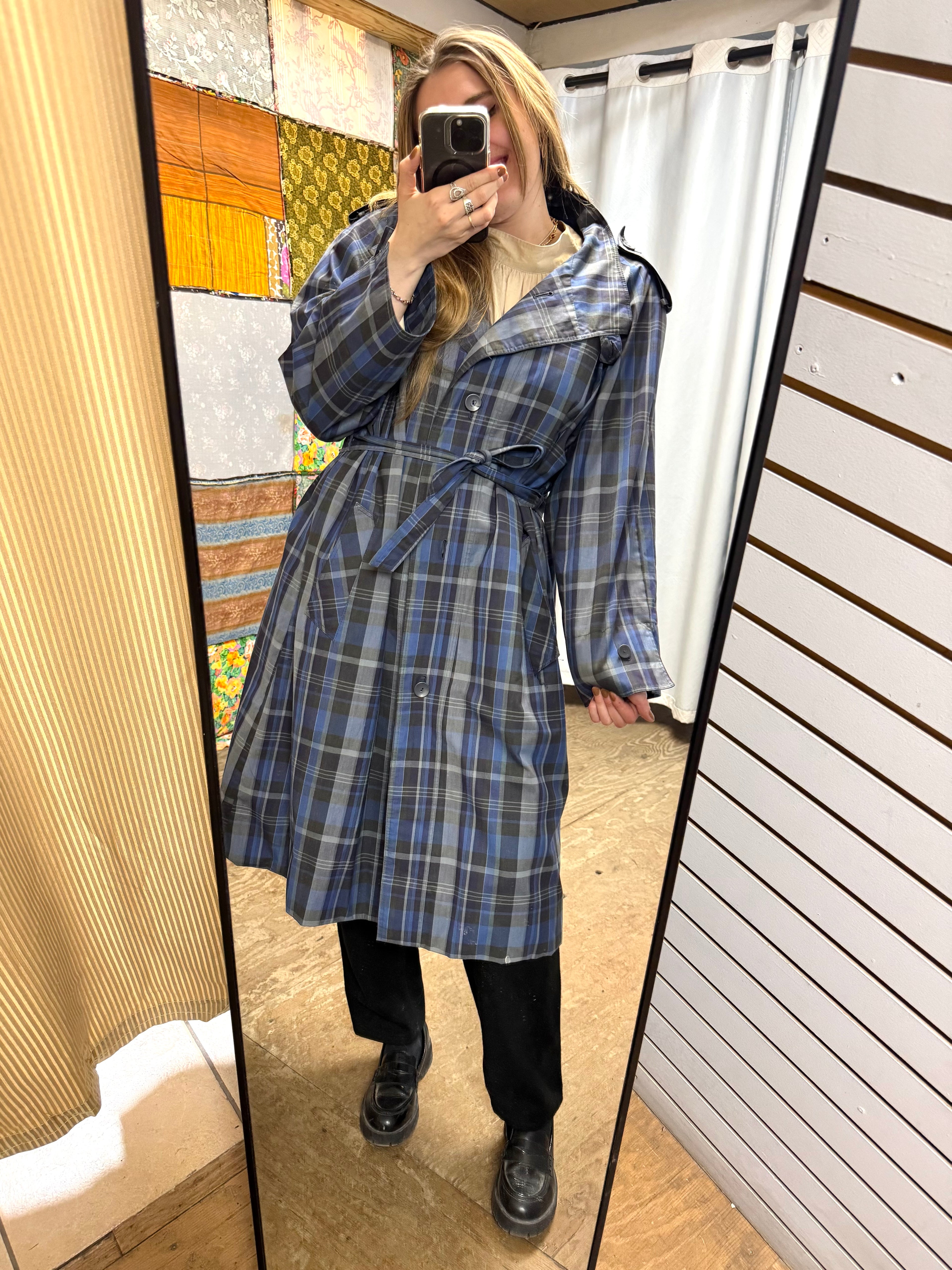 Veste bleu à Carreaux Berghaus City Années 90
