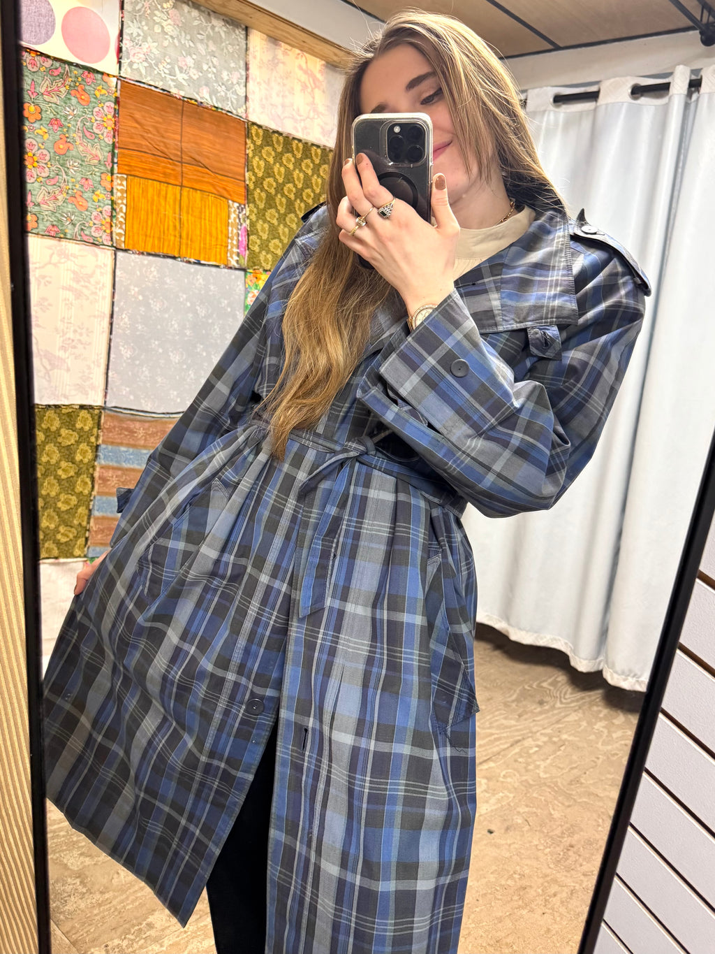 Veste bleu à Carreaux Berghaus City Années 90