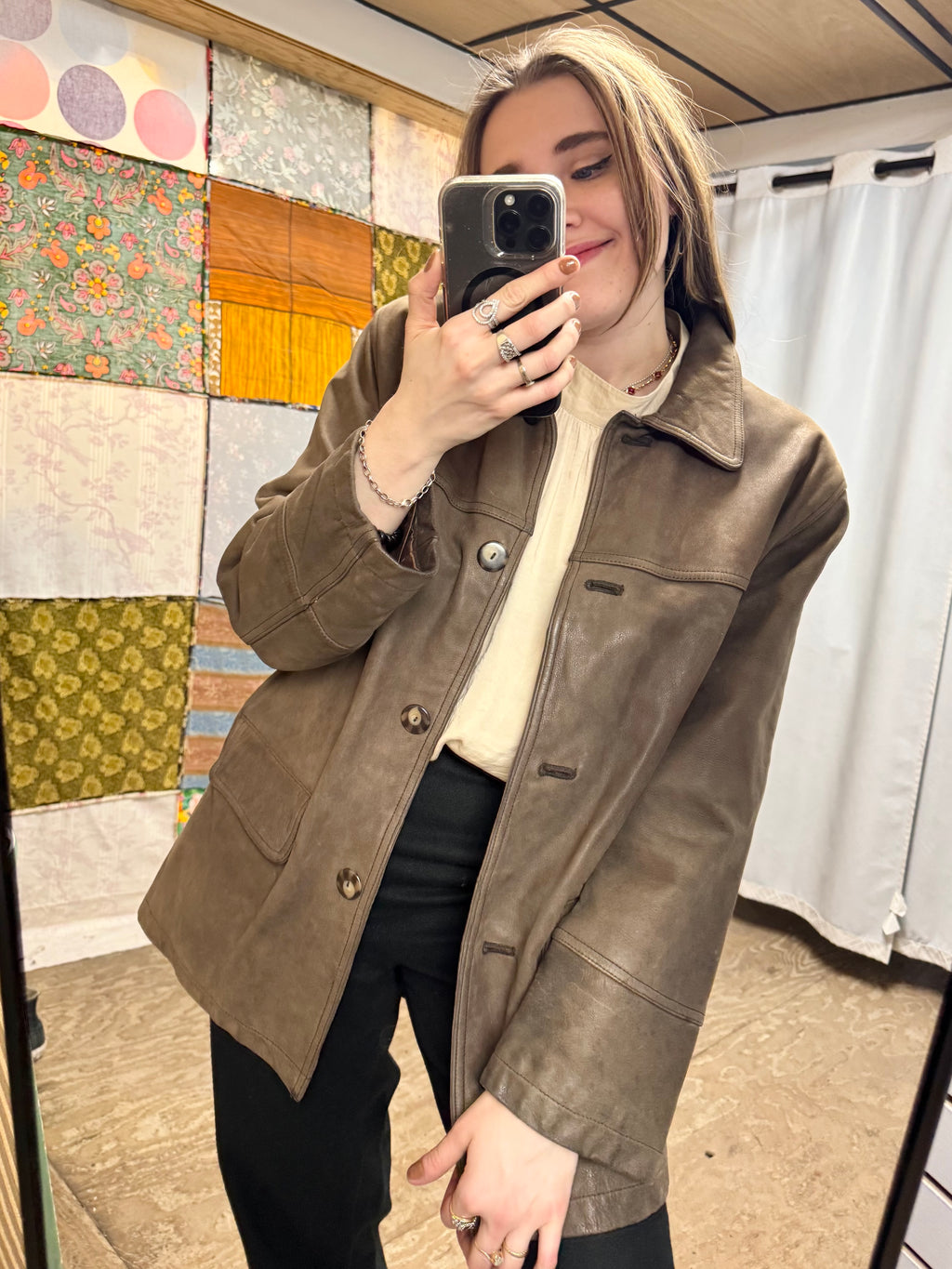 Veste en Cuir Marron C un Monde…