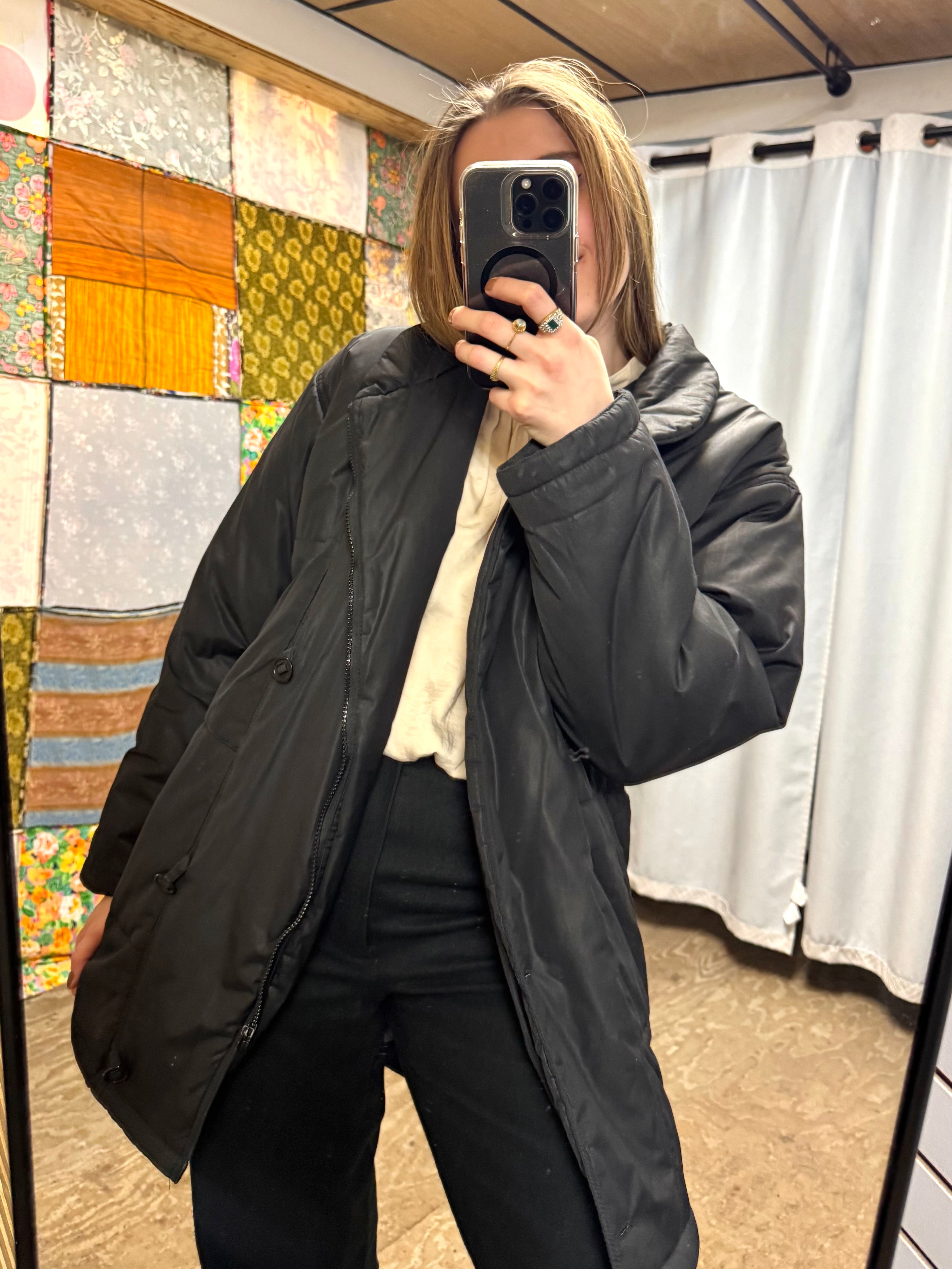 Veste Noire WishBone Années 80