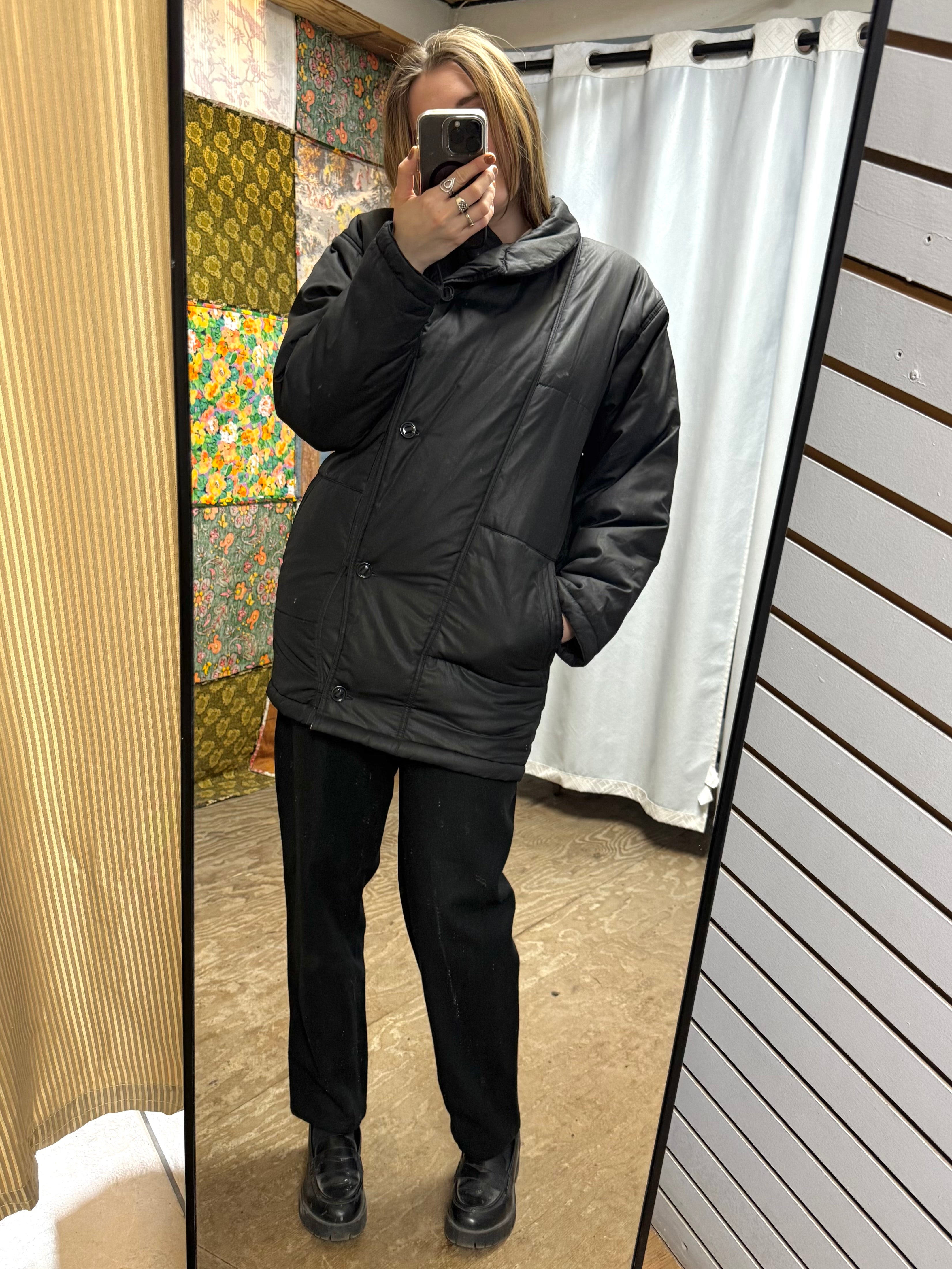 Veste Noire WishBone Années 80