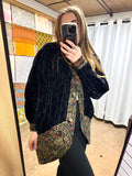 Manteau en Velours Matelassé 80’s