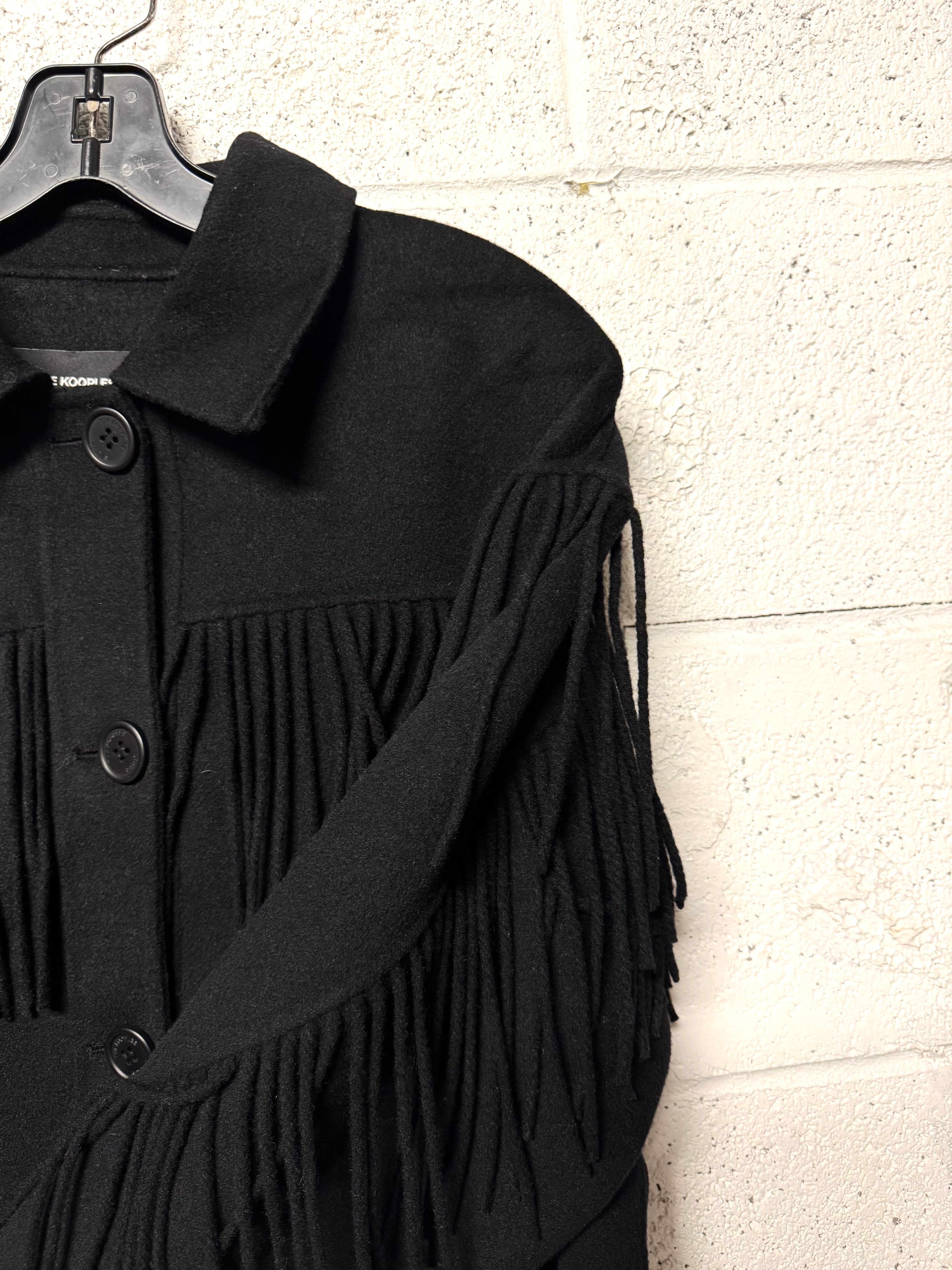 Veste Effet Poncho The Kooples Noir