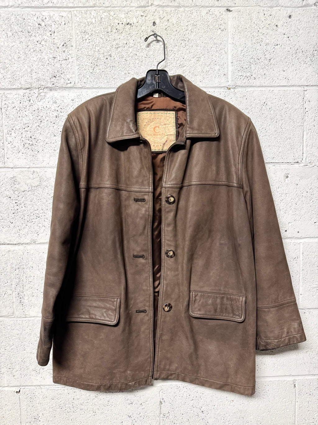 Veste en Cuir Marron C un Monde…