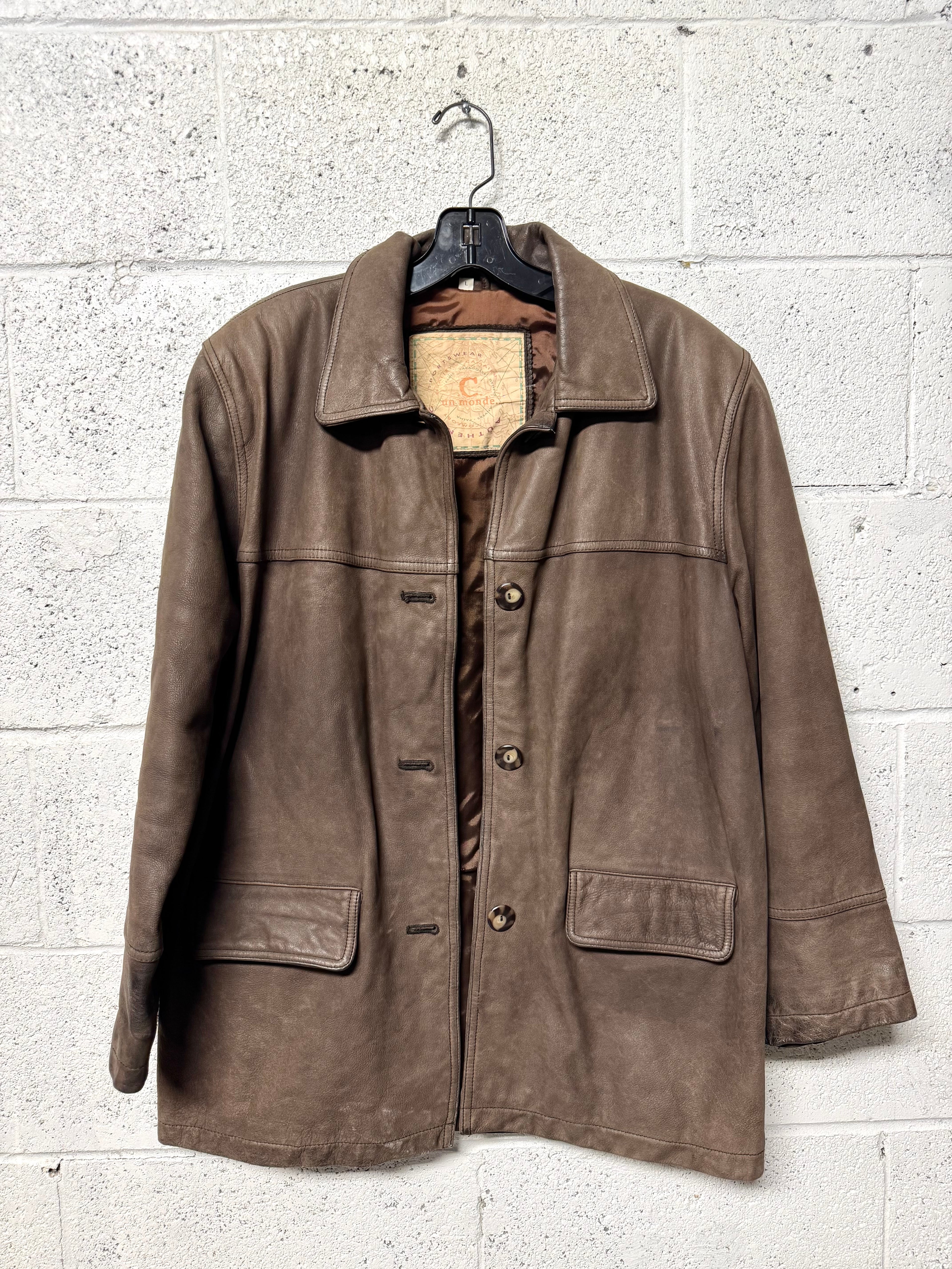 Veste en Cuir Marron C un Monde…