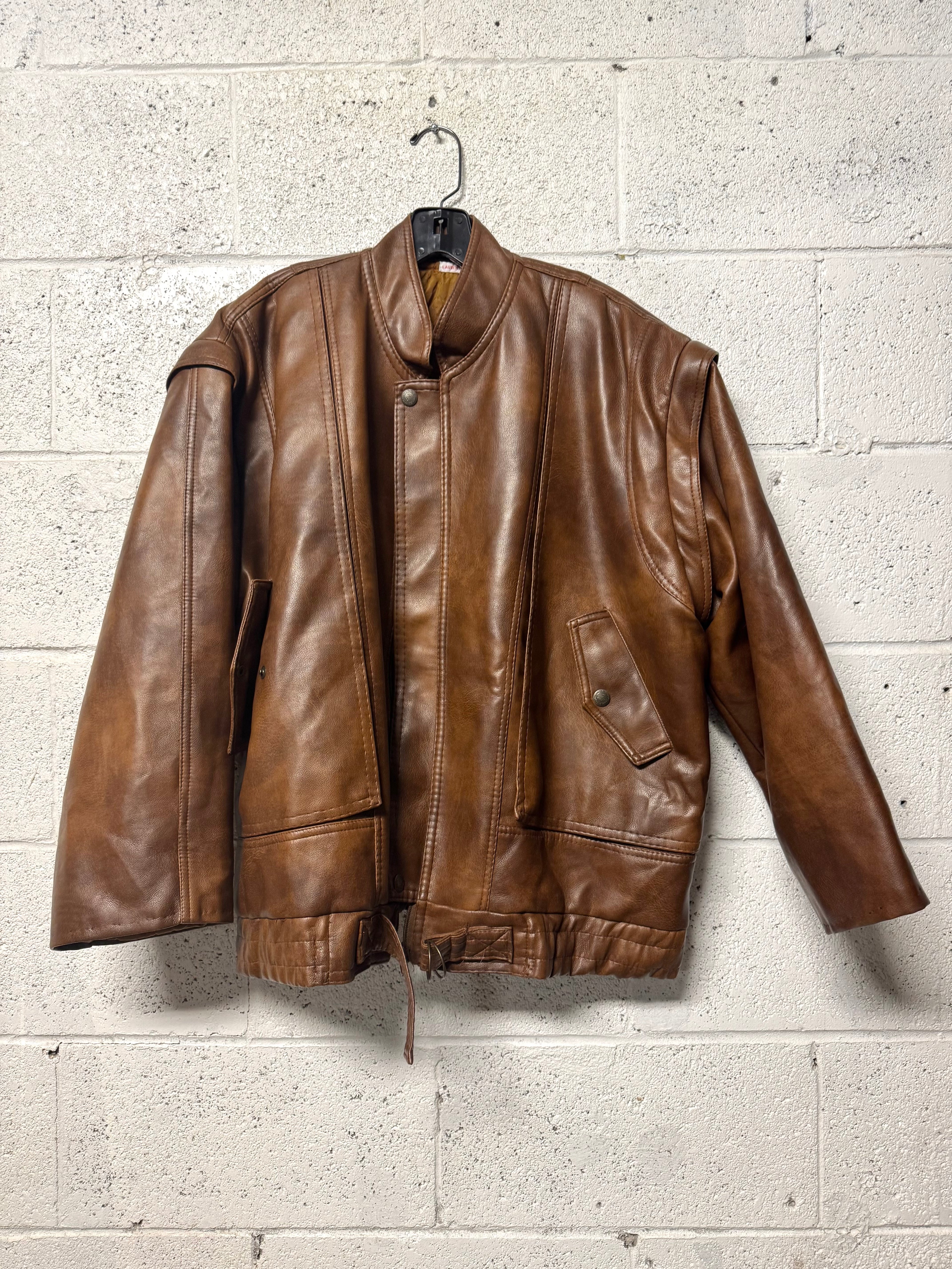 Veste en Cuir Nicola d’Angelo marron