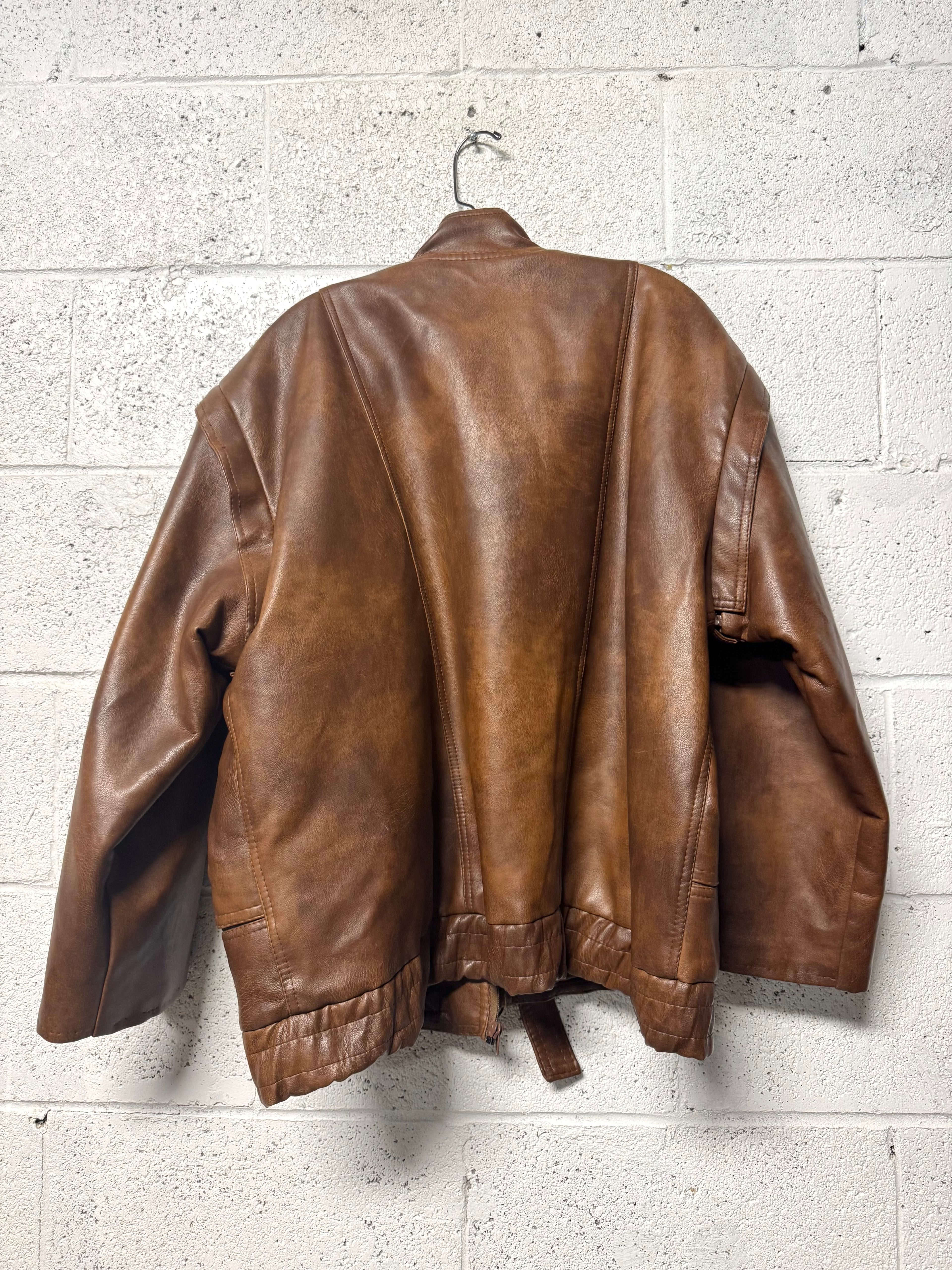 Veste en Cuir Nicola d’Angelo marron