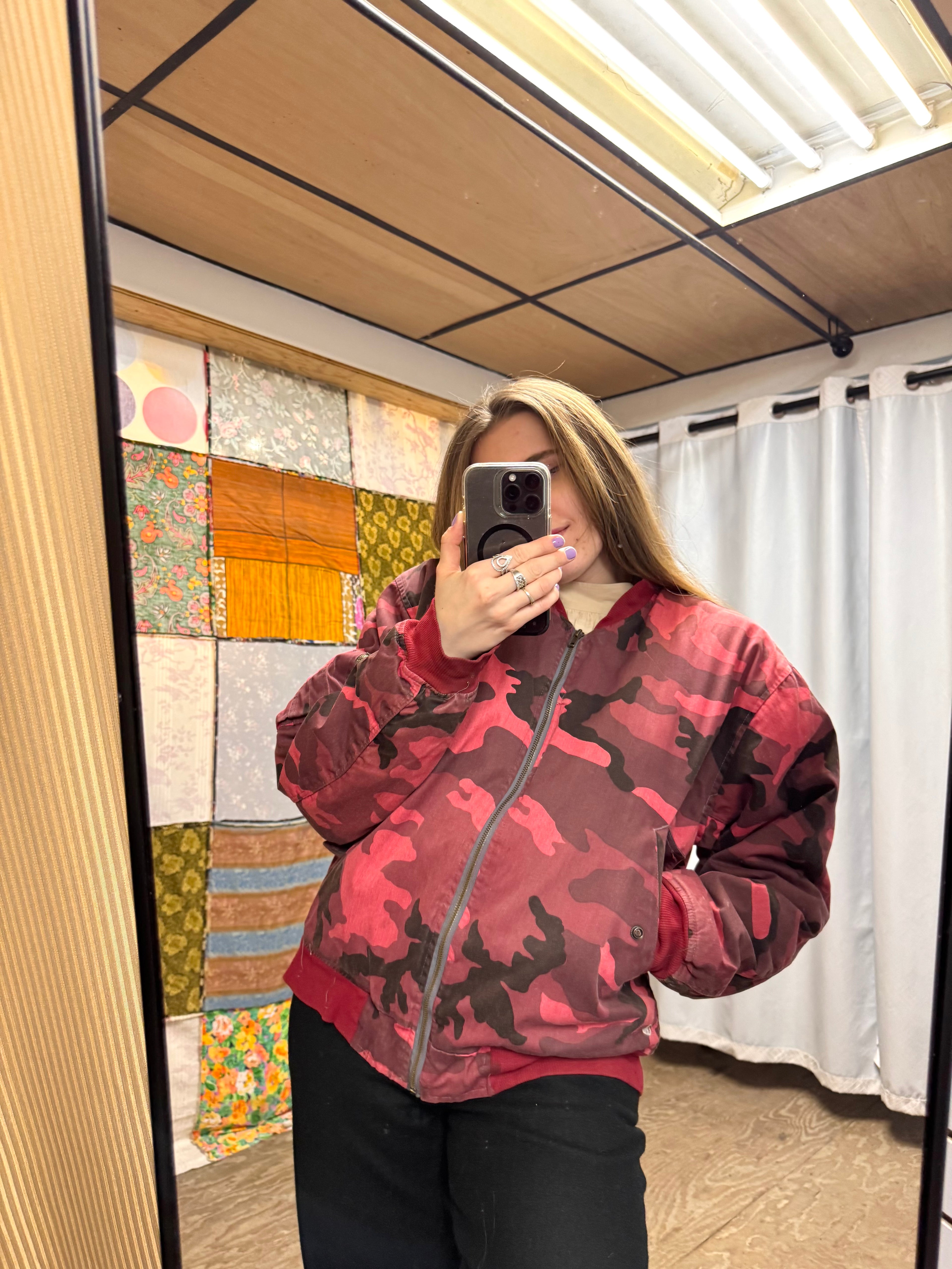 Veste Militaire Camouflage Rouge