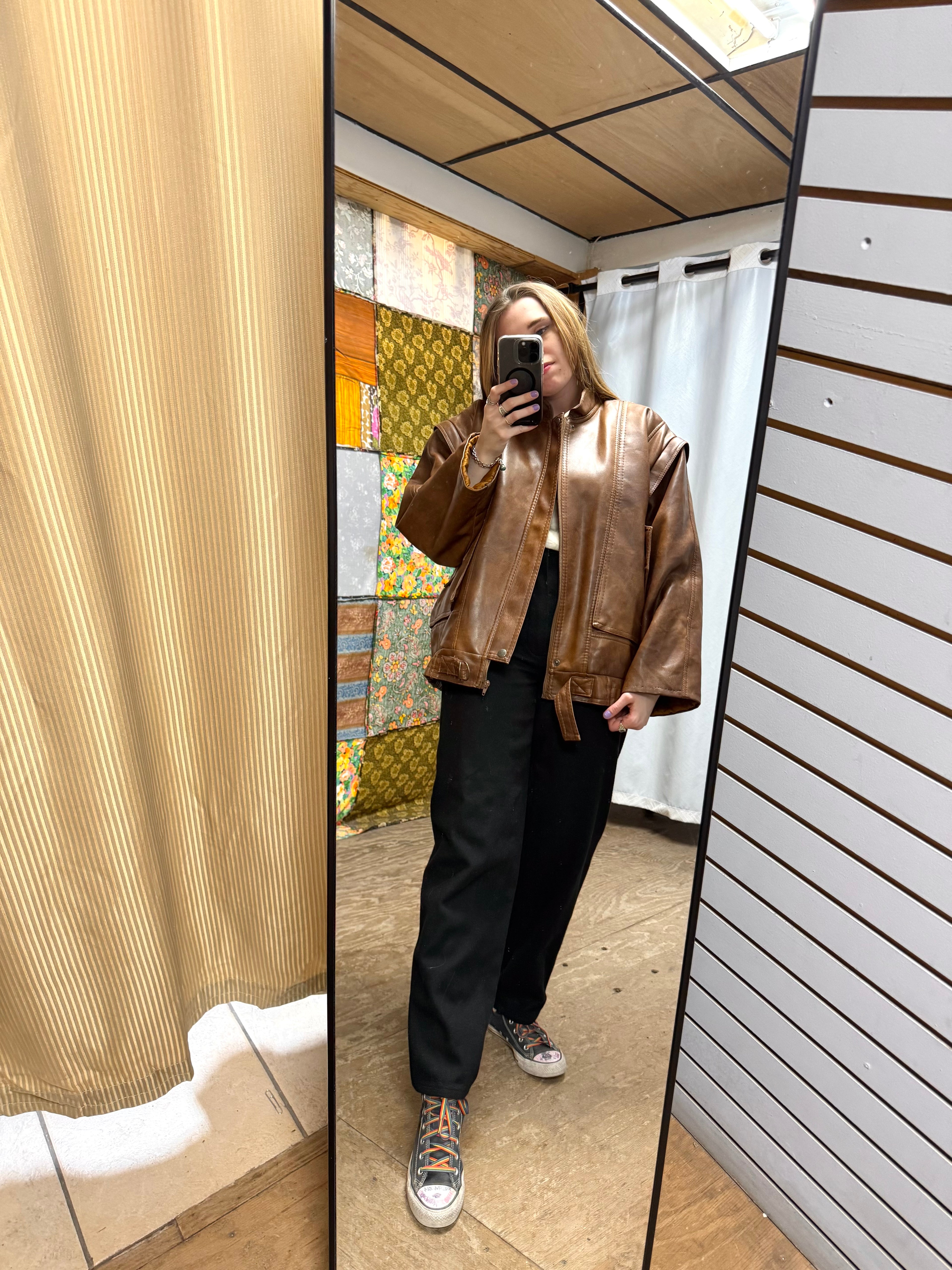 Veste en Cuir Nicola d’Angelo marron