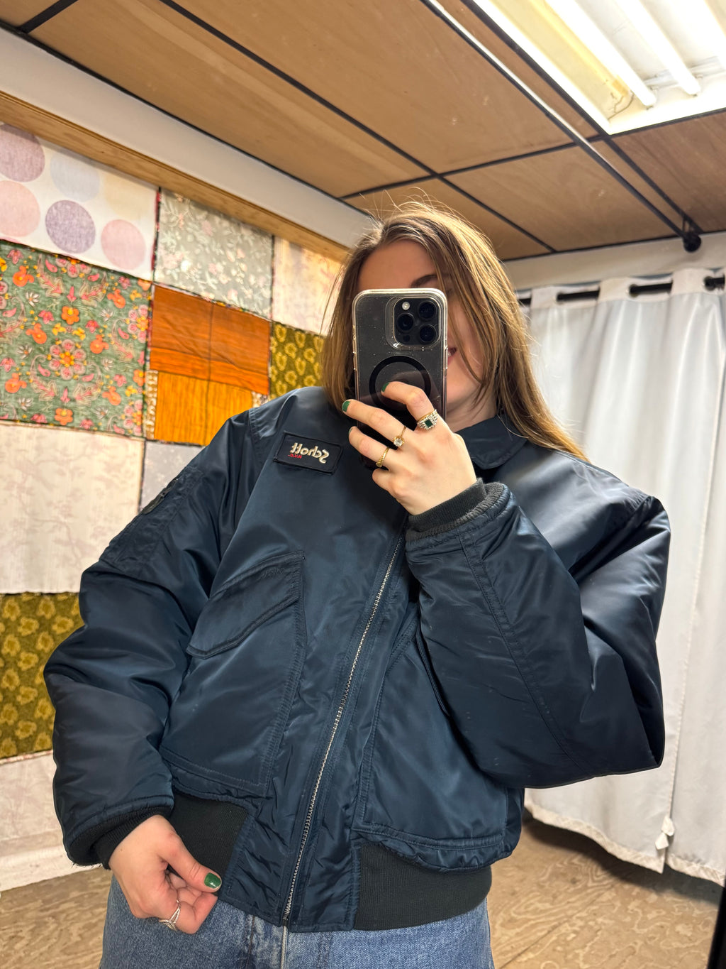 Veste Schott Bleu Marine