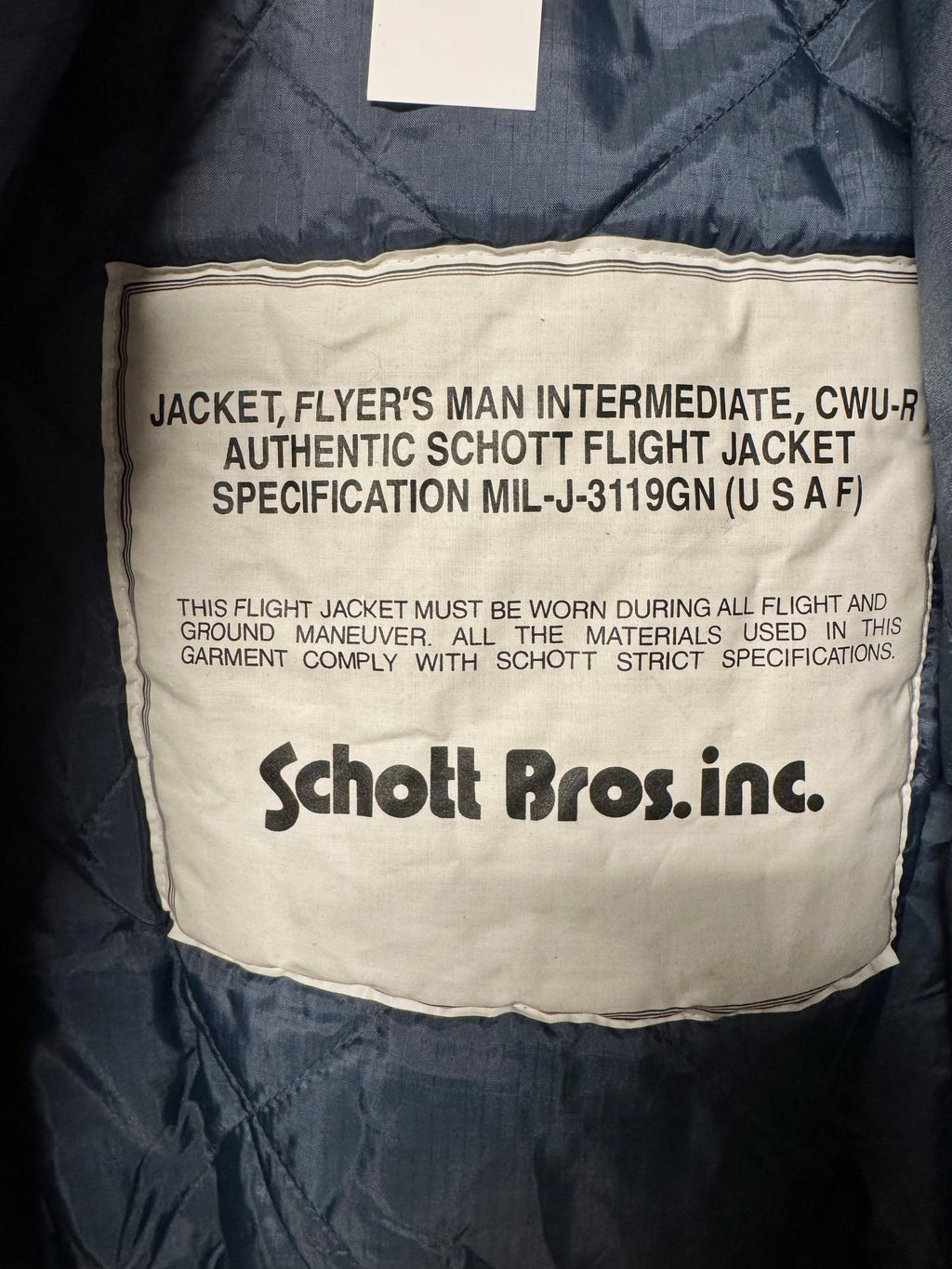 Veste Schott Bleu Marine